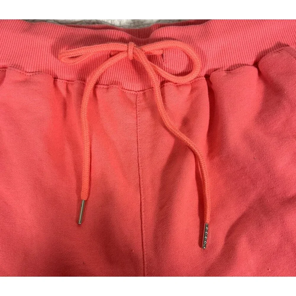 BLANKNYC Cotton Terry Drawstring Frayed Hem‎ Salmon Shorts NWT Size XL